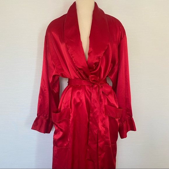 Victoria's Secret Intimates & Sleepwear Victorias Secret Y2k Silky Satin Long Dressing Gown